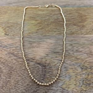 Gold ball chain necklace